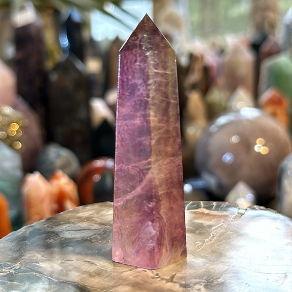 Rainbow Fluorite Crystal Point! - Picture 3 of 11